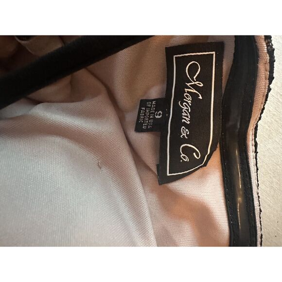 NWT Morgan & Co Black Lace Sheer Maxi Gown | Formal Evening Dress | Size 9 - Picture 6 of 6